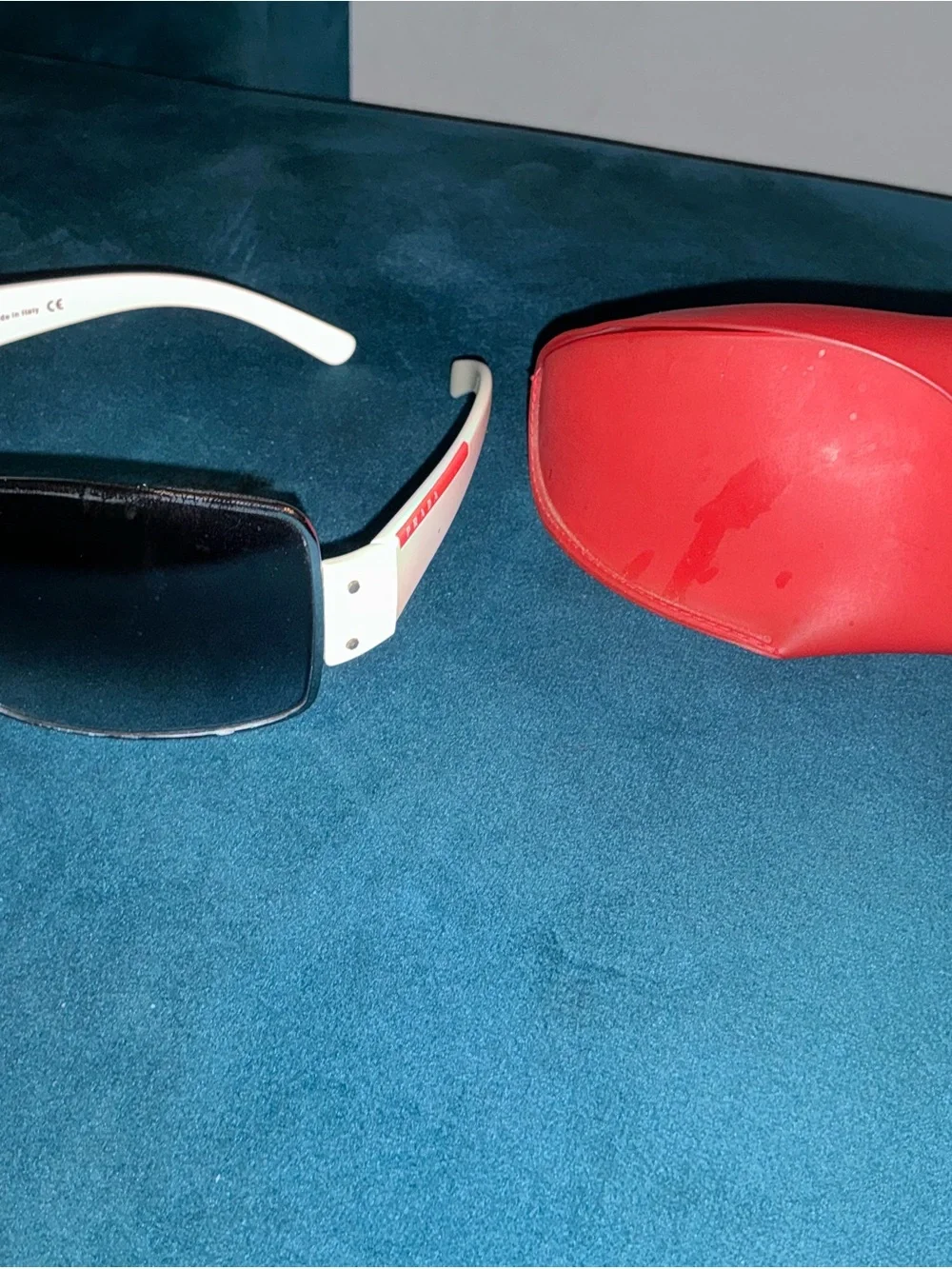 Vintage Archival Prada Linea Rossa SPS 50E Sunglasses Shield Mask White/Black